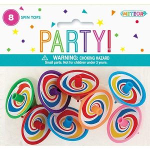 Loot Toys | 8 Pack Novelty Spin Tops Games Loot Toys