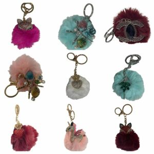 Plush Toys | Metal Keychain With Plush Ball – 9Cm Fidget & Sensory Toys Plush Toys