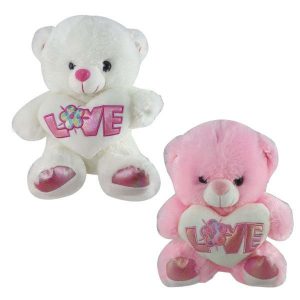 Plush Toys | Plush Bear With Flower Heart – 40Cm Fidget & Sensory Toys Plush Toys