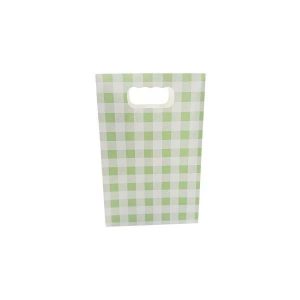 Gift Bags | 6 Pack Green Gingham Paper Bag – 12Cm X 6Cm X 18.5Cm Gift Bags Gift Bags