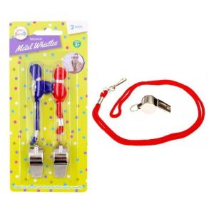 Loot Toys | 2 Pack Metal Whistles Games Loot Toys