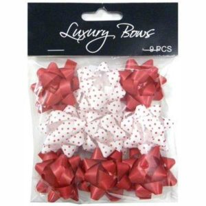 Gift Bows | 9 Pack Dots Star Bow Gift Bows Gift Bows